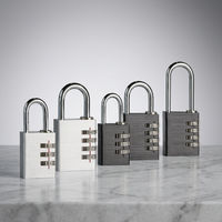 Cadenas à combinaison en aluminium avec cadran en laiton 30-40mm, roulement à billes, étanche IP65, service personnalisé, usine OEM ODM, blanc