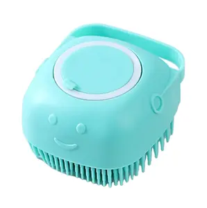 Haustier Lieferant Hund Haustier Benutzer definierte Reinigung Pflege Werkzeug Silikon Komfortable Waschen Bad Shampoo Bürste