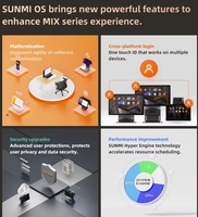 SUNMI V3 MIX Écran tactile 10.1 pouces Android13 Ordinateur de bureau Pos Imprimante thermique Supermarché NFC Barcode Scan Pos System