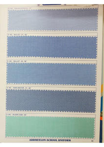 Tissu en denim tissé épais, respirant, teint uni, avec finition polie, pour robes, chemises et uniformes pour filles - Product Image 2