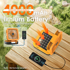 Mejor Ventilador Portátil Recargable para Camping con Luz LED, Oscilación Automática, para Escritorio y Tienda de Campaña Exterior - Product Image 5