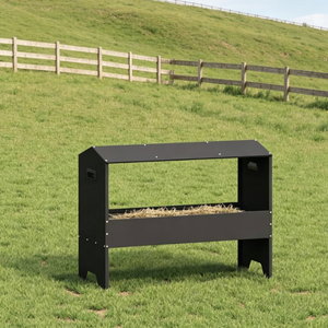 Mangeoire à <span class=keywords><strong>foin</strong></span> pour moutons en métal avec toit, résistante aux intempéries, pour l'extérieur, décoration extérieure - Product Image 2