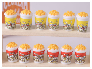 Comida en miniatura encantos realistas dibujos animados lindo personalizado 3D personaje plástico palomitas casa de muñecas jardín de infantes juego de simulación juguete para chico - Product Image 6