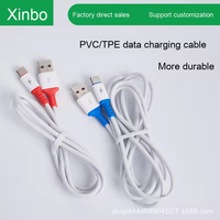 Kabel USB Type-C Baru untuk Pengisian Cepat 3A dengan Pelindung Anyaman Jaket TPE Panjang 1m untuk Penggunaan Ponsel.