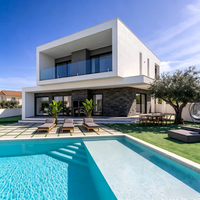 Villa en acier léger, maison modulaire préfabriquée, maison à ossature métallique moderne, maisons préfabriquées de luxe, conception personnalisée