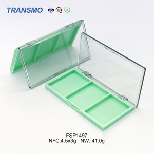 กล่องพลาสติกเปล่าสำหรับเครื่องสำอางแบบขายส่ง ขนาด 4.5 กรัม*3 สำหรับใส่แป้ง น้ำหอม บลัชออน หรืออายแชโดว์ พาเลท 3 สี - Product Image 5