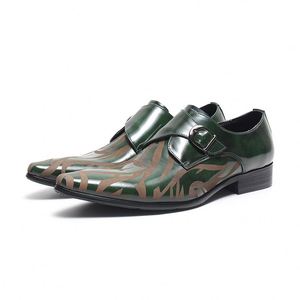 Nouvelles Chaussures Habillées Tendance pour Hommes en Cuir Véritable à Enfiler, Style Anglais, Décontractées et Professionnelles, avec Sangle Couleur Vive, Confort Intemporel - Product Image 1
