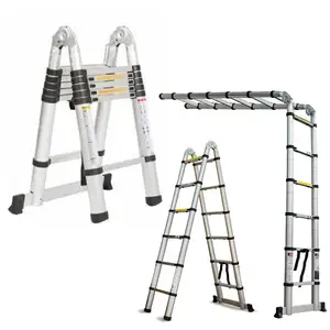 Elescopic-adaptador 330Loooad apacity urable durable xtension Ladder con 16 ednti-edlip ededals