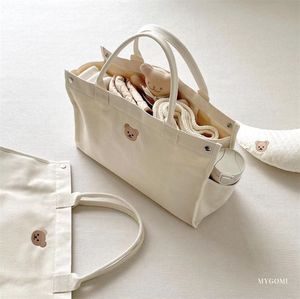 Bolsa de Mano Multifuncional de Lona, Bolso de Mano para Salir, a la Moda, de Gran Capacidad, para Mamá y Bebé - Product Image 5