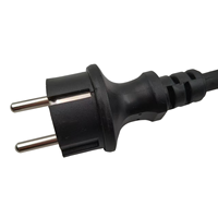 Câble d'alimentation Schuko (CEE 7/7) 16A 250V, câble gainé de caoutchouc H07RN-F 3G 1,5 mm², 3 conducteurs à extrémités dénudées, indice de protection IP44