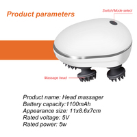 Neuer Intelligenter Aufladbarer Multifunktionaler Kopfhautmassager mit Beheizter Elektrischer Knet- und Vibrationsmassagebürste zur Stresslinderung