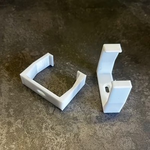 <b>White</b> Socket <b>Bracket</b> Set 6.1x4.6cm 3D Printed Single-Side Wall Mount For Power Board Cable Management - Product Image 1