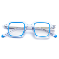 Gafas de Acetato de Alta Calidad Estilo Vintage, Monturas Ópticas de Diseño Italiano Europeo, Gafas para Jóvenes y Chicas