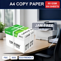 Papel para Impresora Carton A4, 80 g/m², Paquete de 500 Hojas, Papel Multiusos para Oficina, Compatible con Impresoras Láser e Inyección de Tinta, Certificado LYNN