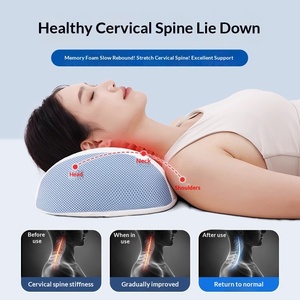 <span class=keywords><strong>Oreiller</strong></span> cervical ergonomique en mousse à mémoire <span class=keywords><strong>de</strong></span> <span class=keywords><strong>forme</strong></span> à rebond lent et zéro pression pour la protection du cou et la traction vertébrale adulte - Product Image 2