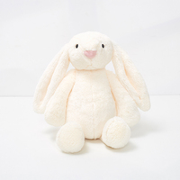 Vente en gros de lapins en peluche à longues oreilles multicolores, jouet en peluche doux, lapin en peluche aux couleurs assorties, poupée animale moelleuse pour les enfants, cadeau d'anniversaire