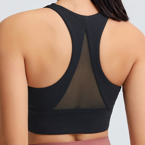 Reggiseno <span class=keywords><strong>sportivo</strong></span> in Mesh traspirante <span class=keywords><strong>bianco</strong></span> ad alta resistenza donna reggiseno allenamento Yoga nudo spazzolato intimo <span class=keywords><strong>sportivo</strong></span> Fitness palestra Sport <span class=keywords><strong>top</strong></span> reggiseno - Product Image 2