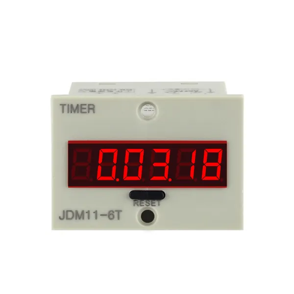 Electronic digital display counter industrial timing accumulator JDM11-6H counter 220V 380V power-on meter time