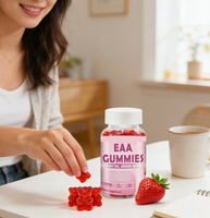Gommes aux acides aminés essentiels EAA |   7500 mg |   Saveur fraise |   60 unités |   Complément alimentaire pour l'entraînement et le soutien musculaire