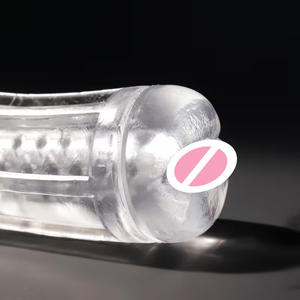 Двухканальное устройство для тренировки мужского полового члена — мастурбатор 2-в-1 с реалистичными 3D-каналами, материал TPE, имитация влагалища и ануса - Product Image 4