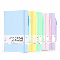 Cuaderno de Cuero PU Personalizado en Oferta, con Portaplumas, Hecho a Mano, Tamaño A5, Agenda Personalizada