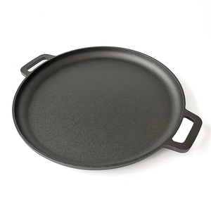 Cina fabbrica preseasoned dia35cm ghisa rotonda pizza pan - Product Image 3