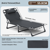 Cama de Campaña Plegable y Portátil con Marco Metálico y Material Oxford, Reclinable en 4 Posiciones, para Hospital, Sala de Estar y Uso en Exteriores