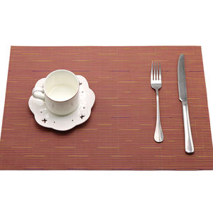 Wholesale Eco-Friendly Chinese PVC Table Mat <b>Woven</b> Bamboo Pattern Placemat Classic Wedding Decorations for Kitchen Use PU - Product Image 1