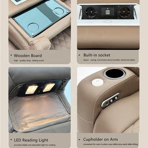 أريكة استرخاء كهربائية معاصرة من الجلد الطبيعي مع ميزات انزلاقية وصديقة للبيئة لغرفة الوسائط المنزلية ومقاعد المسرح - Product Image 6