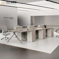 Bureau d'ordinateur modulaire extensible en bois au design moderne, durable, personnalisable, avec tiroirs de rangement, garantie 5 ans