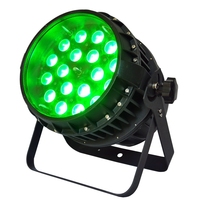 Projecteur LED professionnel en aluminium 18 x 12W/15W/18W LED RGBWAUV, étanche, sans fil, DMX512, pour mariage, discothèque, bar, extérieur