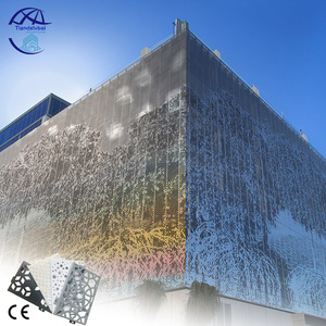 Système de bardage mural en aluminium perforé, <span class=keywords><strong>façade</strong></span> moderne, couleur personnalisée, panneau solide, pour villa, hall, <span class=keywords><strong>extérieur</strong></span>, imperméable - Product Image 2