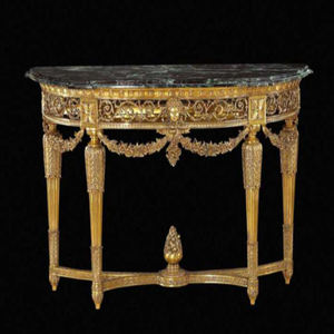 Vestíbulo de cobre Mesa semicírculo verde Griotte <span class=keywords><strong>escritorio</strong></span> Retro bola ramo tulipanes verde Hortensia decoración lujo café <span class=keywords><strong>Escritorio</strong></span> - Product Image 1