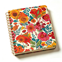 Carnets de notes personnalisés à couverture rigide, reliure spirale, lignés, coins arrondis