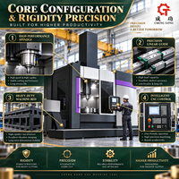Centre d'usinage vertical CNC, machine-outil à double colonne avec table rotative, broche pour découpe de métaux lourds, tour vertical CNC US EU