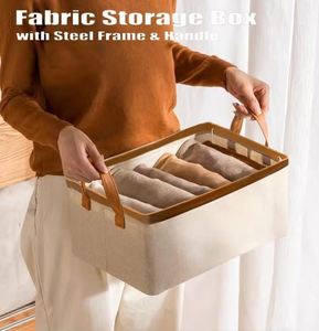 Household Eco-Friendly Foldable Modern Multifunctional Square Clothes Organizer Washable <b>Wardrobe</b> Closet Storage <b>Box</b> Detachable - Product Image 3