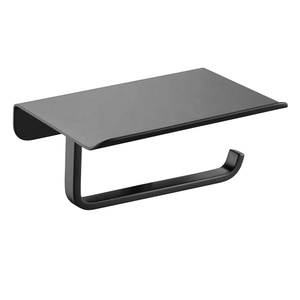 Porte-<span class=keywords><strong>papier</strong></span> <span class=keywords><strong>toilette</strong></span> mural en acier inoxydable 304 à 2 rouleaux avec étagère pour téléphone épaissie, distributeur de <span class=keywords><strong>papier</strong></span> <span class=keywords><strong>toilette</strong></span> noir pour salle de bain - Product Image 1