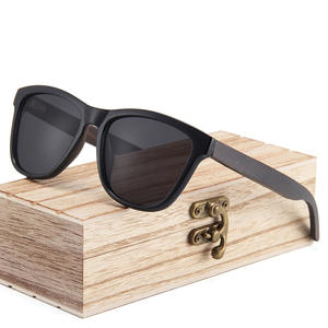 Gafas de Sol Polarizadas UV400 para Hombre, Montura Ovalada de Bambú, Montura Negra de PC, Lentes TAC, Moda, Conducción al Aire Libre - Product Image 4