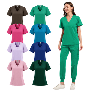 工場特大メディックケア制服スクラブ抗しわストレッチ生地病院制服看護医療スクラブセット医療ブラウス - Product Image 1