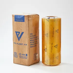 מזון גלישת pvc למתוח סרט נצמד מזון כיתה 10mic 1500m סרט נצמד ג 'מבו רול