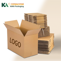 KAKA Cartons ondulés recyclables personnalisés de luxe, emballages de déménagement en carton résistant, boîtes en papier kraft pliables pour l'expédition