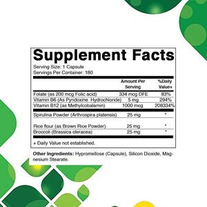 Cápsulas de Vitamina B12 Más Vendidas, Contienen Folato con Vitamina B12, Favorecen el Bienestar General, Cápsulas de Vitamina B12 - Product Image 2