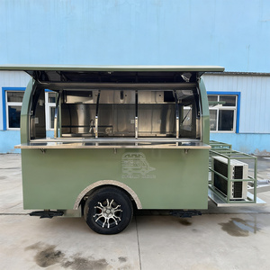 OEM Mobile Kiosk Towable Food Trailer Fully Equipped Ice Cream <b>Cart</b> with Aluminum Fiberglass Construction for Snack Food Chips - Product Image 1