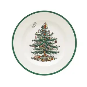 Restaurant Xmas Christmas Dinnerware Sets Porcelain Decorative Ceramic Plates