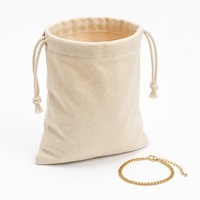 Pochette en mousseline de coton en gros avec cordon de serrage pour emballage de bijoux, sac écologique personnalisé avec logo pour rangement de bagues, montres et lunettes