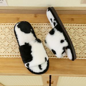 Tendance mode 2022, tongs confortables en peluche, sandales plates à bout ouvert, pantoufles chaudes pour femmes, pour l'intérieur et l'extérieur, pour la plage - Product Image 3