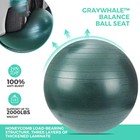 Chaise ballon d'équilibre pour le bureau et la maison, ballon ergonomique d'exercice, soulagement des douleurs dorsales, ballon de yoga, housse en lin lavable