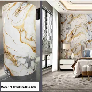 Imitation <span class=keywords><strong>PVC</strong></span> tuile roche <span class=keywords><strong>dalle</strong></span> auto-adhésif géométrique Stickers muraux moderne ignifuge étanche à l'humidité salon - Product Image 3