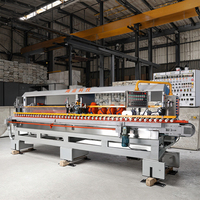 Machine de meulage automatique à 14 têtes motorisée Hongyi, polisseuse de chanfrein pour dalle de granit, marbre, pierre, 43KW 380V