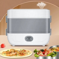 Portable 220V 110V Étanche Électrique Boîte À Lunch Réchauffeur Ménage Multicouche Écologique En Plastique De Stockage Mini Cuiseur À Riz